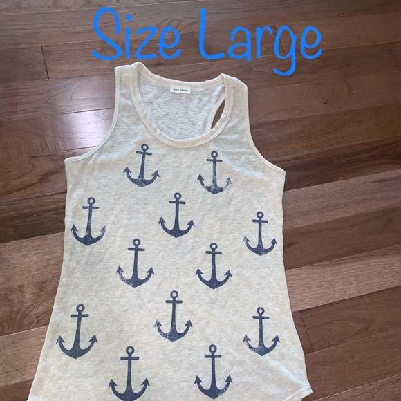 Free Kisses Tops - Anchor Tank Top- Size Large